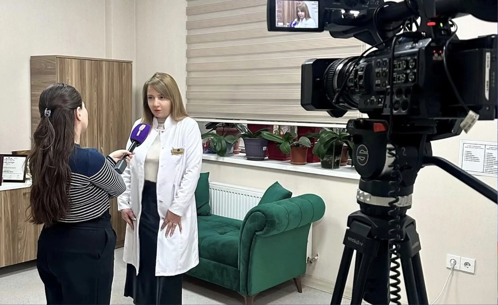 Tibb üzrə Fəlsəfə Doktoru Reyhan Mustafayeva “Xəzər” televiziyasına müsahibə verib